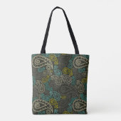 Naadloze paisley tote bag (Achterkant)