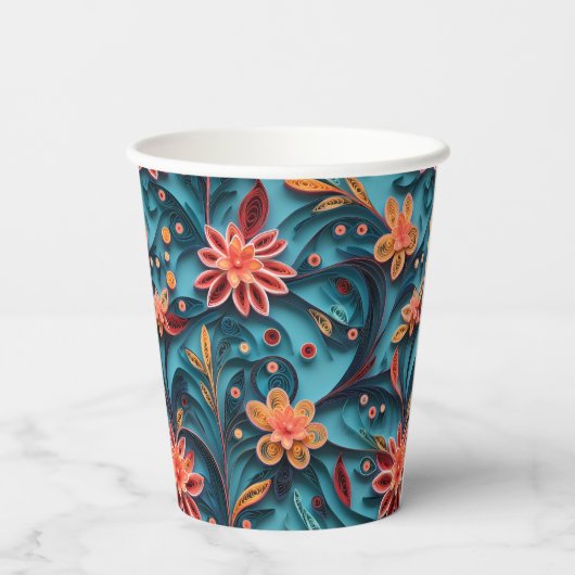 Naadloze papieren papierbak papieren bekers (Achterkant)