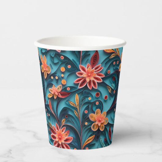 Naadloze papieren papierbak papieren bekers (Voorkant)