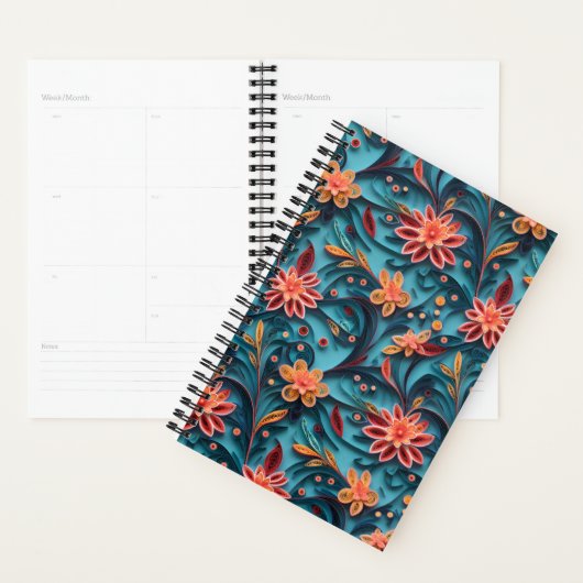 Naadloze papieren papieren patroon Planner (Display)
