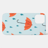 Naadloze paraplu's en regendruppels. Waterco Case-Mate iPhone Case (Achterkant (horizontaal))