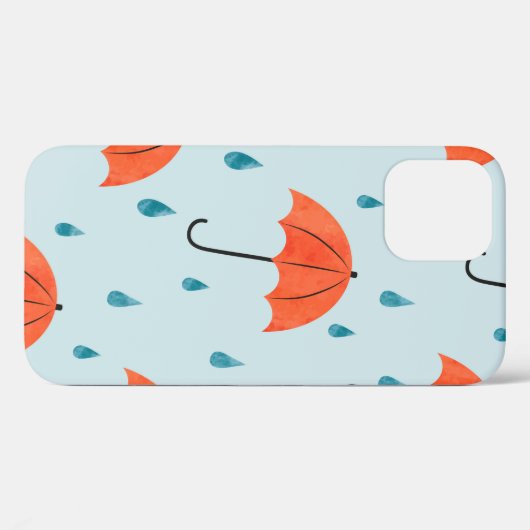 Naadloze paraplu's en regendruppels. Waterco Case-Mate iPhone Case (Achterkant (horizontaal))