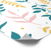 Naadloze pastbloemen poster (Hoek)