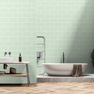 Naadloze pastel platte baksteen patroon behang