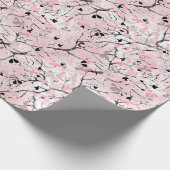 Naadloze pastelbloemen roze blesse bladeren t la cadeaupapier (Hoek)