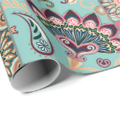 Naadloze patchwork-achtergrond met paisley en grie cadeaupapier (Rol Hoek)