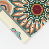Naadloze patchwork-achtergrond met paisley en grie fleece deken (Hoek)
