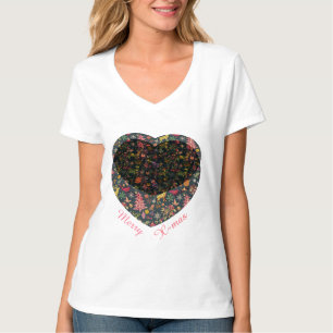 Naadloze patchwork-kerstpatronen T-shirts