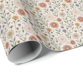 Naadloze patchwork met vintage handgetekende wilde cadeaupapier (Rol Hoek)