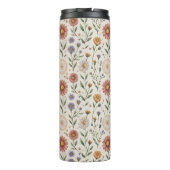 Naadloze patchwork met vintage handgetekende wilde thermosbeker (Achterkant)