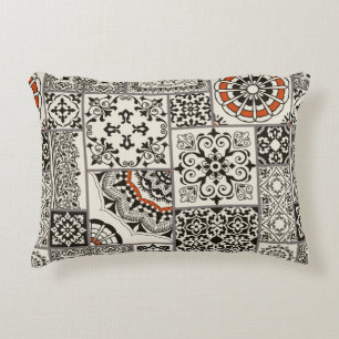 Naadloze patchwork-tegel met islam, Arabisch, Indi Accent Kussen