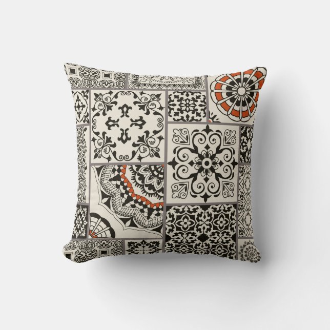 Naadloze patchwork-tegel met islam, Arabisch, Indi Kussen (Voorkant)