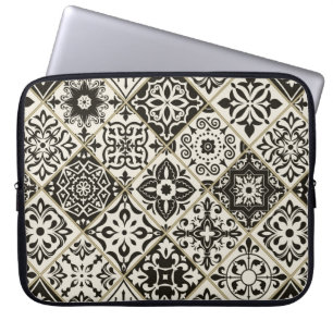 Naadloze patchwork-tegel met islam, Arabisch, Indi Laptop Sleeve