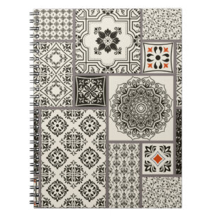 Naadloze patchwork-tegel met islam, Arabisch, Indi Notitieboek