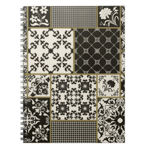 Naadloze patchwork-tegel met islam, Arabisch, Indi Notitieboek
