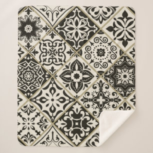 Naadloze patchwork-tegel met islam, Arabisch, Indi Sherpa Deken