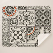 Naadloze patchwork-tegel met islam, Arabisch, Indi Sherpa Deken (Voorkant (horizontaal))