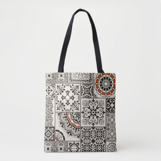 Naadloze patchwork-tegel met islam, Arabisch, Indi Tote Bag (Voorkant)