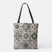 Naadloze patchwork-tegel met islam, Arabisch, Indi Tote Bag (Achterkant)