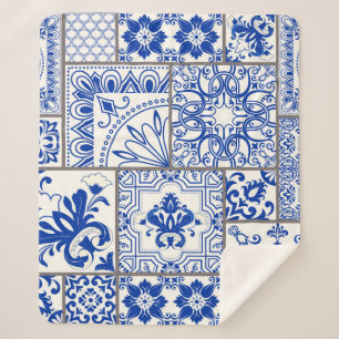 Naadloze patchwork-tegel met Victoriaans motieven. Sherpa Deken