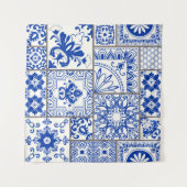 Naadloze patchwork-tegel met Victoriaans motieven. Wandkleed (Voorkant (horizontaal))