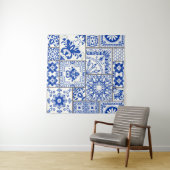 Naadloze patchwork-tegel met Victoriaans motieven. Wandkleed (In Situ (horizontaal))