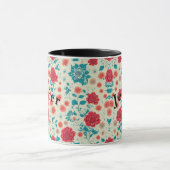 Naadloze Patronen Design Fabric Art Coffee Mok (Midden)