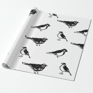 naadloze patroninkt van inktborstelslag, cadeaupapier