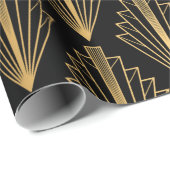 Naadloze patroon achtergrond zwart-wit en goud cadeaupapier (Rol Hoek)