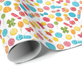 Naadloze Patroon Assorted Snoepjes Cadeaupapier (Rol Hoek)