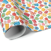 Naadloze Patroon Assorted Snoepjes Cadeaupapier (Rol Hoek)