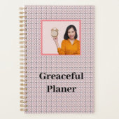 Naadloze Patroon Bloem Aangepaste Planner (Voorkant)