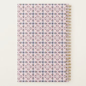 Naadloze Patroon Bloem Aangepaste Planner (Achterkant)