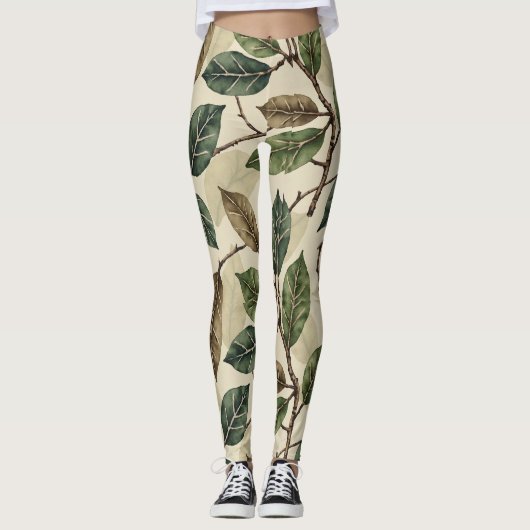 Naadloze Patroon Camouflage Stijl Legging (Voorkant)