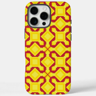 Naadloze patroon functies ingewikkelde gouden iPhone 16 pro max hoesje