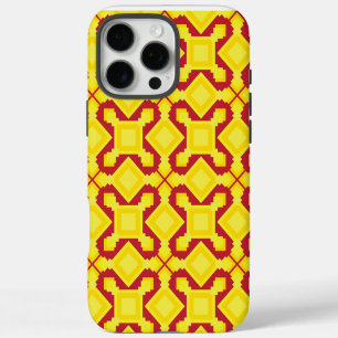 Naadloze patroon functies ingewikkelde gouden iPhone 16 pro max hoesje