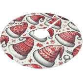 Naadloze patroon kerst petten kerstboom rok (Gekanteld)