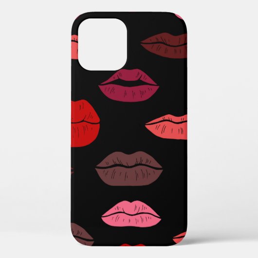 Naadloze patroon kleurrijke lippen Case-Mate iPhone case (Achterkant)