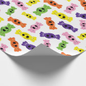 Naadloze Patroon Ontwerp Kleurrijke Snoepjes Hallo Cadeaupapier (Hoek)