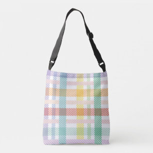 Naadloze Patroon Plakt Licht Kleurrijk Crossbody Tas