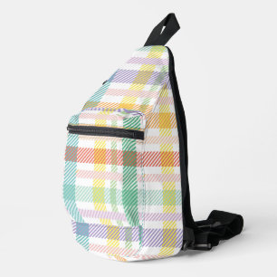 Naadloze Patroon Plakt Licht Kleurrijk Sling Bag