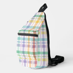 Naadloze Patroon Plakt Licht Kleurrijk Sling Bag