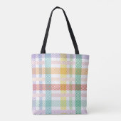 Naadloze Patroon Plakt Licht Kleurrijk Tote Bag (Achterkant)