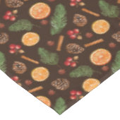 Naadloze Patroon Rustieke Winter Botanische Kerstm Tafelkleed (Gekanteld)