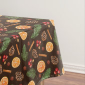 Naadloze Patroon Rustieke Winter Botanische Kerstm Tafelkleed (Voorbeeld)