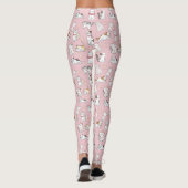 Naadloze Patroon Schattigee Cartoon Kawaii Cats Leggings (Achterkant)