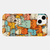 Naadloze Patroon Schattigee Kawaii Cats Hoesje-Mat Case-Mate iPhone Case (Achterkant (horizontaal))