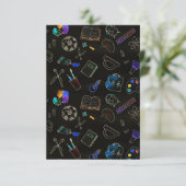 Naadloze patroon schoolbenodigdheden, school bedankkaart (Staand voorkant)