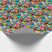 Naadloze Patroon Voetbal Sport Cadeaupapier (Hoek)