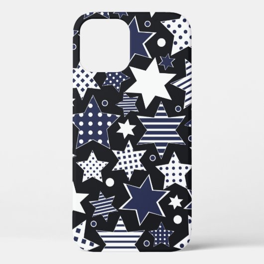 Naadloze patroonachtergrond met gestileerde starsp Case-Mate iPhone case (Achterkant)